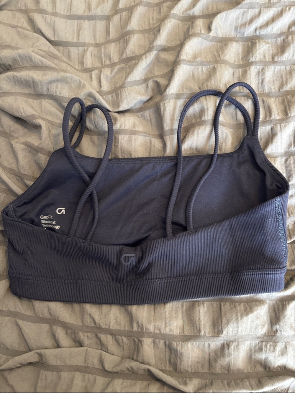GAP Ribbed Double-Strap Bralette - Slate Blue - Picture 2 of 2